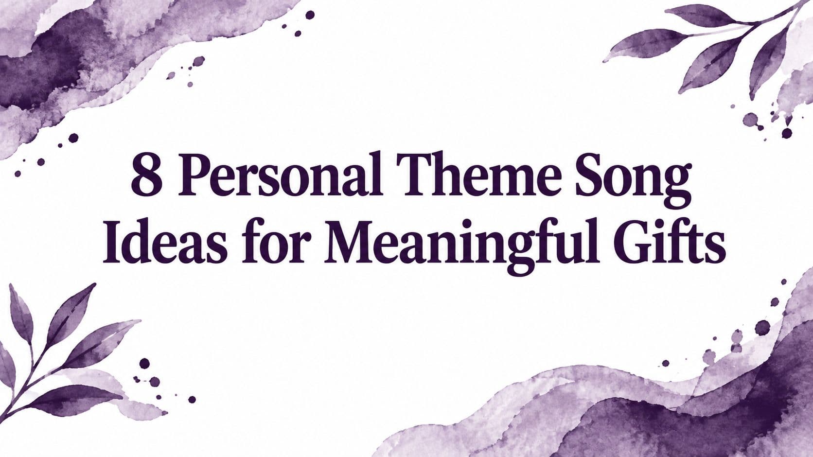 8 Personal Theme Song Ideas for Meaningful Gifts